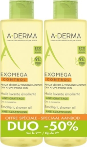 A-Derma Exomega Control Reinigingsolie 2 x 500 ml (2de aan -50%)