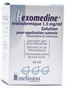 Hexomedine Transdermische oplossing 1,5mg/ml voor gebruik op de huid 45ml