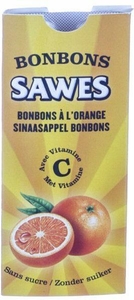 Sawes 10 Snoepjes Sinaasappel Zonder Suiker
