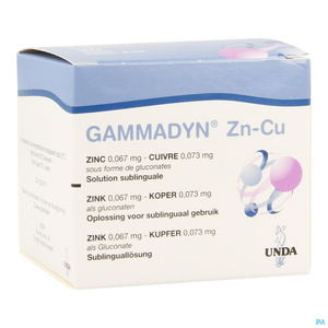 Gammadyn Zink (Zn) Koper (Cu) Ampullen 30x2ml Unda