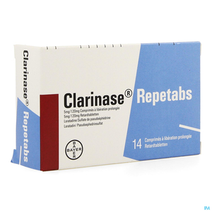 Clarinase 5mg/120mg Repetabs 14 Tabletten