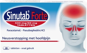Sinutab Forte 500mg/60mg 20 Tabletten