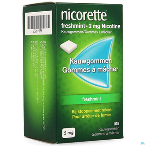 Nicorette Freshmint 2mg 105 Kauwgom