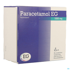 Paracetamol EG 1000 mg Bruistabletten 40 x 1000 mg