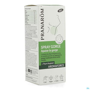 Pranarôm Aromaforce Verzachtende Spray Keel 15ml