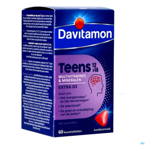 Davitamon Teens Aardbei 60 Tabletten
