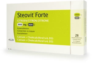 Steovit Forte 1000mg/800 IU 28 Kauwtabletten (Citroen)