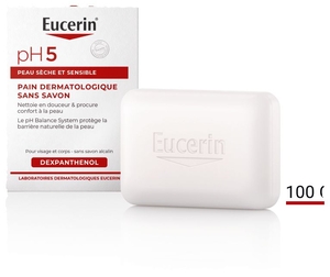 Eucerin pH5 Zeepvrij Wastablet Droge en Gevoelige Huid Gezicht en Lichaam 100g
