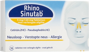 Rhino Sinutab 120mg/5mg 14 Tabletten