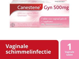 Canestene GYN Clotrimazole 500mg 1 Tablet voor Vaginaal Gebruik