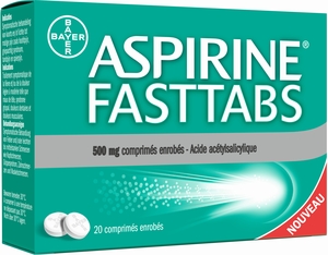 Aspirine Fasttabs 500mg 20 tabletten