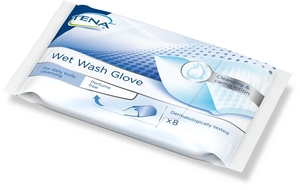 Tena Wet Wash Gloves Zonder Parfum 8
