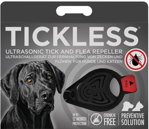 Tickless Pet Ultrasonic Tick and Flea Repeller (Zwart)