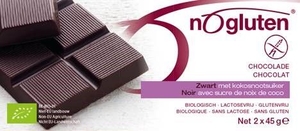 Nogluten Chocoladereep Zwart Bio 2x45g 3996