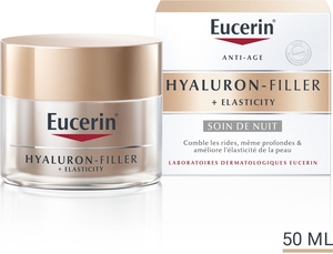 Eucerin Hyaluron-Filler + Elasticity Nachtcrème Anti-Age &amp; Rimpels Pot 50ml