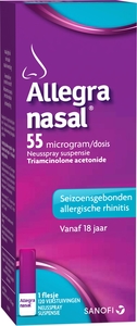 Allegra Nasal 55mcg/dosis Neusspray Suspensie 120 Verstuivingen
