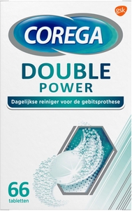 Corega Double Power Dagelijkse Reiniging voor tandprotheses 66 tabletten