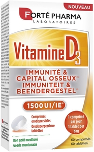Vitamine D3 1500 IE Caps 60