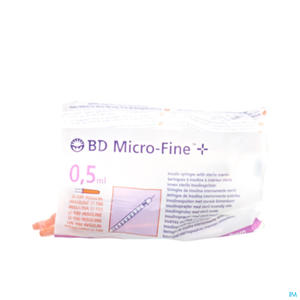 BD Micro-Fine+ Insulinespuiten 0,5ml (30Gx8mm) 10 Stuks