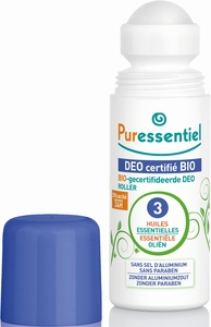 Puressentiel Bio Deo Roller 3 Essentiële Oliën 50ml