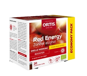 Ortis Red Energy Bio Citroen Gember Alcoholvrij 20x15 ml