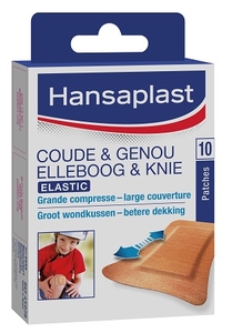 Hansaplast Elastic 10 Patches Elleboog &amp; Knie