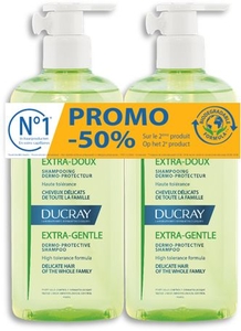 Ducray Shampoo Extra Mild Duo 2x400 ml (2de product aan - 50%)