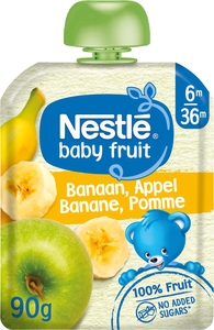 NESTLÉ Baby Fruit Pouch Compote - Banaan, Appel Baby 6+ Maanden 90g