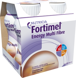 Fortimel Energy Multi Fibre Chocolade 4x200ml
