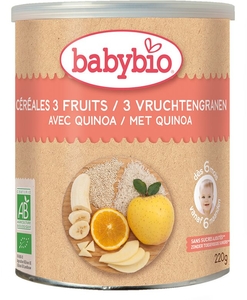 Babybio Ontbijtgranen 3 Vruchten Quinoa +6 Maanden 220 g