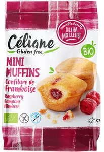Céliane Minimuffins Framboos Bio 7 stuks 200 g