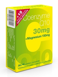 Co-enzym Q10 + Magnesium 30 Tabletten (+ 15 Gratis)