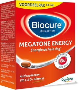 Biocure Megatone Energy Langdurige Werking 60 Tabletten