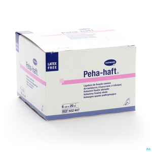 Peha-Haft Color 1 Cohesieve Fixatiezwachtel Blauw Zonder Latex 6 cm x 20 m