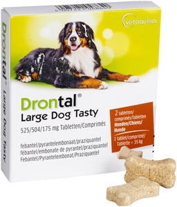 Drontal Large Dog Tasty 525/504/175 mg Tabl 1x2