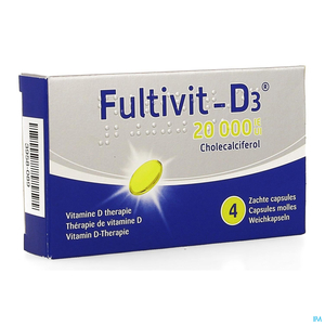 Fultivit-D3 20000 IU 4 Zachte Capsules
