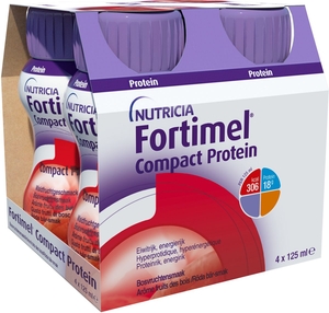 Fortimel Compact Protein Rode Vruchten 4x125ml