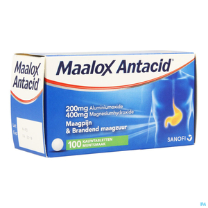 Maalox Antacid 200mg/400mg 100 Kauwtabletten (Munt)