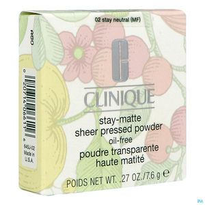 Clinique Stay Matte Compact Poeder Stay Neutral 7,6 g