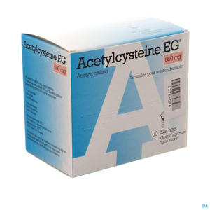 Acetylcysteine EG 600mg 60 Zakjes Korrels voor Drinkbare Oplossing
