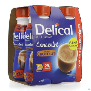 Delical Geconcentreerde Drank HP-HC Chocolade 4 x 200 ml
