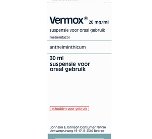 Vermox 20 mg/ml Drinkbare Suspensie 30ml