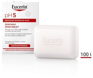 Eucerin pH5 Zeepvrij Wastablet Droge en Gevoelige Huid Gezicht en Lichaam 100g