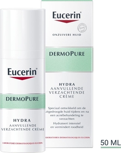 Eucerin DermoPure HYDRA Aanvullende Verzachtende Crème Acne Onzuivere Huid met pomp 50ml