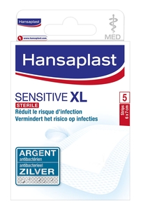 Hansaplast Med Sensitive Pleisters XL 6cm x 7cm 5 Stuks