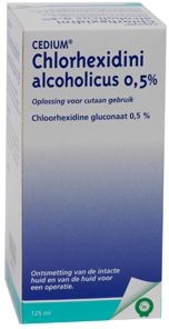 Cedium Chlorhexidini Alcoholicus 0,5% + Azorubine Oplossing 125ml