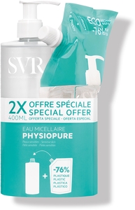 SVR Physiopure Micellair Water 400 ml + Navulling 400 ml
