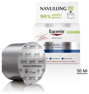 Eucerin Hyaluron-Filler +3x Effect Nachtcrème Navulling 50 ml