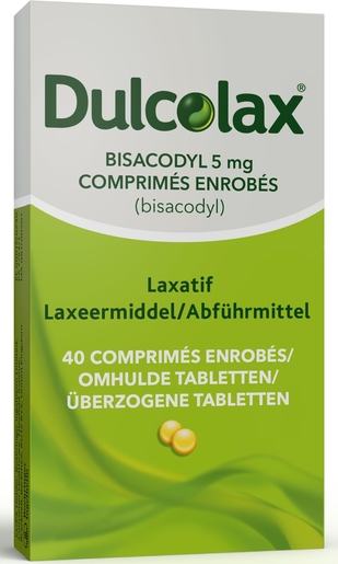 Dulcolax Bisacodyl 5mg 40 omhulde tabletten | Constipatie