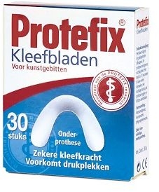 Protefix 30 Zelfklevende Blaadjes Onderste Gebit | Verzorging van prothesen en apparaten